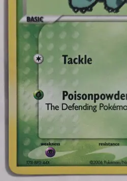 Pokemon TCG Bulbasaur 45/100 Stamped EX Crystal Guardians​ Reverse Holo LP - Image 4