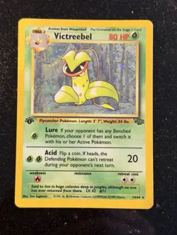 Pokemon TCG Victreebel 1st Edition Jungle Holo Rare 14/64 80 HP 1999 - Image 1