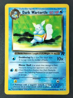 Dark Wartortle 46/82 Vintage Team Rocket WOTC Pokemon 2000 (LP-NM) - Image 1