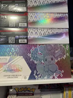 Pokemon Scarlet & Violet Prismatic Evolutions Super-Premium Collection Box Eevee - Image 3