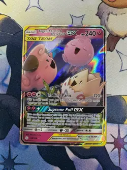 Pokemon Togepi & Cleffa & Igglybuff GX 143/236 Sm-Cosmic Eclipse Holo Ultra Rar… - Image 1