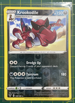 Pokemon TCG Krookodile Vivid Voltage 109/185 Reverse Holo Rare Near Mint - Image 1