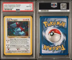 2000 Pokemon Promo - Cool Porygon Holo Black Star #15 PSA 8 - Image 3