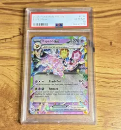 Pokemon Espeon ex 034/131 Sv: Prismatic Evolutions Double Rare Holo PSA 10 - Image 1