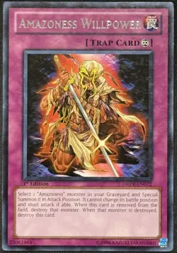 Yugioh Amazoness Willpower 1st Edition Rare DREV-EN072 NM - Image 1