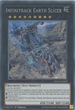 Yugioh Infinitrack Earth Slicer INCH-EN009 Secret Rare 1st Edition NM - Image 1