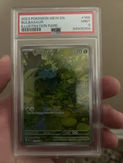Pokemon TCG Bulbasaur Scarlet & Violet Holo Illustration Rare Card 166/165 PSA 9 - Image 1