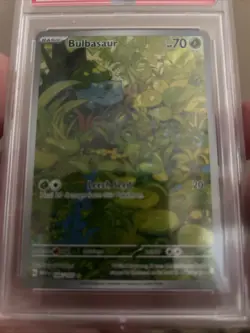 Pokemon TCG Bulbasaur Scarlet & Violet Holo Illustration Rare Card 166/165 PSA 9 - Image 2