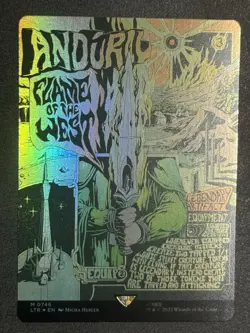 Anduril, Flame of the West (Borderless Poster) Foil Near Mint MTG - Image 1