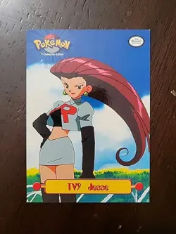 MP! TV9 Jesse - Series 1 TV Animation Edition 1999 Topps Pokemon Puzzle Card - Image 1