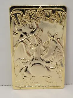 1999 Charizard Pokemon Trading Card 24K Gold Plated, Limited Edition Burger King - Image 3