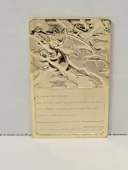 1999 Charizard Pokemon Trading Card 24K Gold Plated, Limited Edition Burger King - Image 4