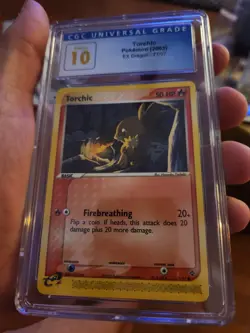 (POP 1) CGC 10 PRISTINE 2003 Pokemon EX Dragon Torchic 77/97 eReader Card - Image 2