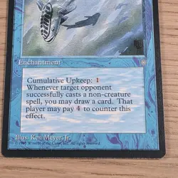 MTG Card - 1x Mystic Remora - Ice Age - LP - Vintage Magic The Gathering 1995 - Image 3
