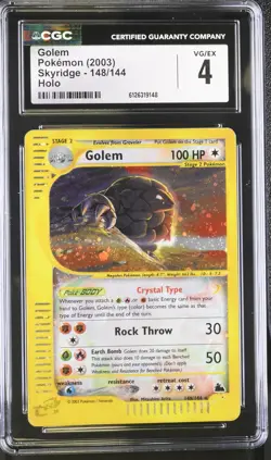 CGC 4 Golem 2003 Skyridge 148/144 Holo Pokemon Card - Image 1