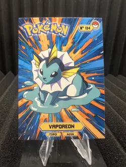 Vaporeon #134 - Card Tops Pokedex Database 2024 - Pokemon Card NM - Image 1