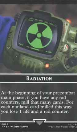 Radiation // Zombie Mutant Token 22 // 7 Token Magic: the gathering Fallout - Image 1