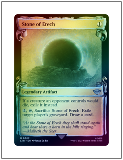 1x Stone of Erech, Showcase Scroll Foil, LOTR, Magic MTG NM - Image 1