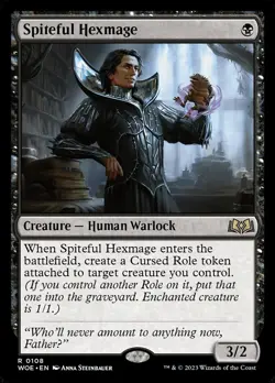WOE SPITEFUL HEXMAGE 1x Rare Magic Wilds of Eldraine MTG NM - Image 1