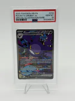Pokemon TCG Team Rockets Crobat Ex #234 Special Illustration Rare PSA 10 GEM MT - Image 1