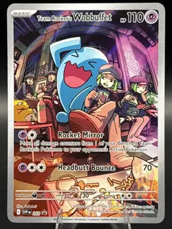 Pokemon TCG- Team Rocket's Wobbuffet - 203-Scarlet And Violet - Black Star Promo - Image 1