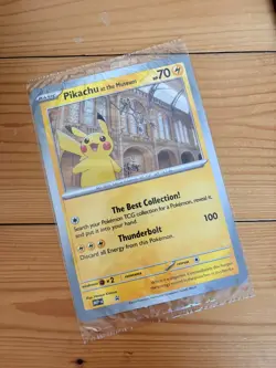 Pikachu At The Museum Promo Card Brand New Sealed Pokemon TCG - Image 1