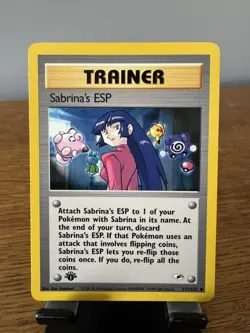 Pokemon TCG - Sabrina's ESP - 1st Edition || 117/132 || Gym Heroes || NM - Image 1