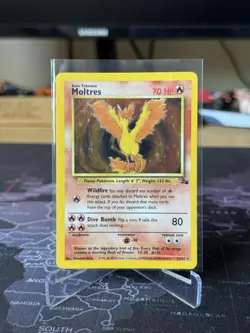Moltres 12/62 Pokemon Fossil Unlimited Holo - Image 1