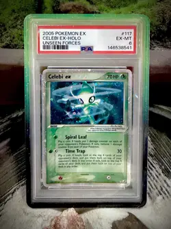 PSA 6 *New Cert* Pokemon Celebi ex EX Unseen Forces Ultra Rare #117 - Image 1