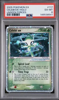 PSA 6 *New Cert* Pokemon Celebi ex EX Unseen Forces Ultra Rare #117 - Image 4