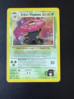 2000 Pokemon Gym Heroes Erika's Vileplume Holo #5/132 LP - Image 1