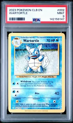 Pokemon Classic Collection Wartortle Holo CLB 002/034 PSA 9 - Image 1