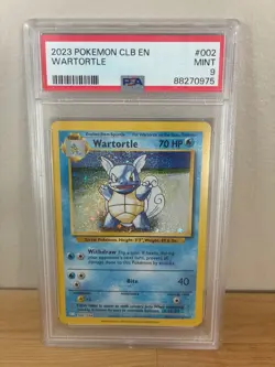Pokemon Classic Collection Wartortle Holo CLB 002/034 PSA 9 - Image 1