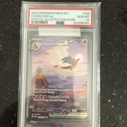 2023 POKEMON MEW EN-151 SPECIAL ILLUSTRATION RARE #199 CHARIZARD EX PSA 10 - Image 1