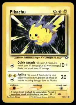 Pokemon Tcg Pikachu #70 Pokemon Neo Genesis LP - Image 1