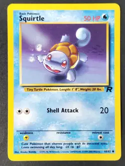 Squirtle 68/82 🚀 Vintage Team Rocket WOTC Pokemon 2000 (LP-NM) - Image 1