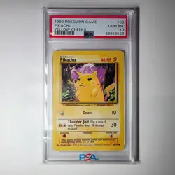 1999 Base Set Pokemon Pikachu Yellow Cheeks #58 PSA 10 Gem Mint - Image 1