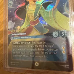 Disney Lorcana Fabled Mulan Considerate Diplomat Enchanted Foil #235/204 - Image 2