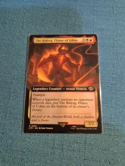 MTG LOTR The Balrog Flame of Udun EXTENDED ART #395 Lord Rings Magic Gathering - Image 1