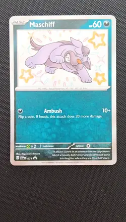 Pokemon Maschiff 071 Sv: Scarlet & Violet Promo Holo 2024 Basic 60HP Ambush - Image 1
