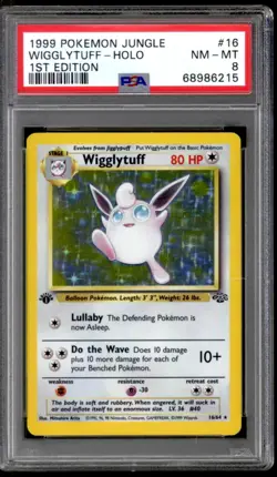 Pokemon Jungle 1st Edition Wigglytuff 16/64 PSA 8 - Image 1