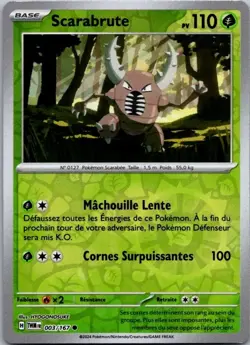 Carte Pokemon Scarabrute 003/167 Reverse 2024 - Image 1