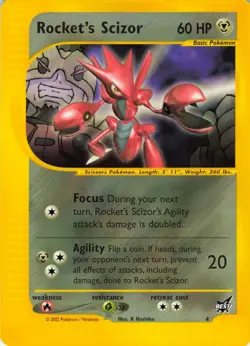Rocket's Scizor - #4 Best of Game - Pokemon TCG - 2002 - Image 1
