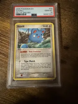 2005 Pokemon Ex Azurill Delta Species #20 Psa 10 - Image 1