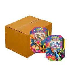 SEALED CASE! 6x Pokemon Mega Charizard Tins - Image 1