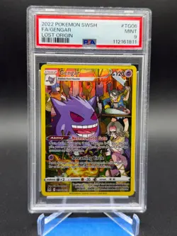 Pokemon Lost Origin Trainer Gallery Gengar TG06/TG30 Full Art Holo PSA 9 - Image 1