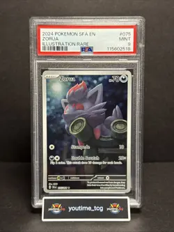 2024 Pokemon Sfa En-Shrouded Fable Illustration Rare Zorua #075 PSA 9 - Image 1