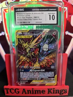Pokemon TCG Moltres Zapdos Articuno GX SM210 Hidden Fate Promo CGC Gem Mint 10 - Image 1