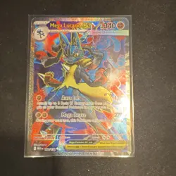Pokemon Mega Lucario Ex 160/132 Me01: Mega Evolution Ultra Rare Holo 340 HP - Image 1