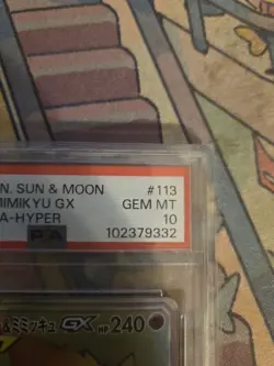 PSA 10 Pokemon TCG Gengar & Mimikyu GX 113/095 Tag Bolt Full Art Mint - Image 3